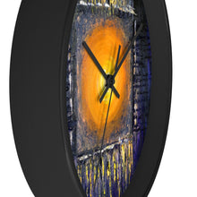 Black Orange Sun Art WALL CLOCK Abstract
