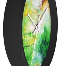 Green Abstract Art WALL CLOCK Unique Decor