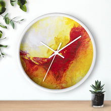 Bold Yellow Red Abstract Modern Art WALL CLOCK