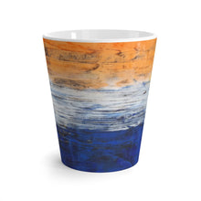 Orange White Blue Coffee LATTE MUG Edgy Grungy Urban Style