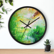 Green Abstract Art WALL CLOCK Unique Decor