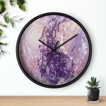 Purple Art WALL CLOCK Multicolored Abstract Style