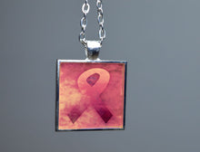 BREAST CANCER Awareness - Pendant, handmade #6007
