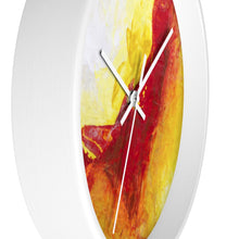 Bold Yellow Red Abstract Modern Art WALL CLOCK