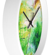 Green Abstract Art WALL CLOCK Unique Decor
