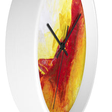 Bold Yellow Red Abstract Modern Art WALL CLOCK