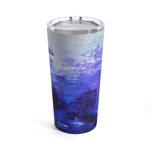Cool TUMBLER 20 oz blue abstract art gift travel mug