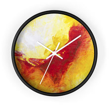 Bold Yellow Red Abstract Modern Art WALL CLOCK