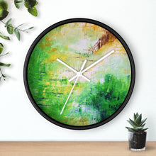 Green Abstract Art WALL CLOCK Unique Decor