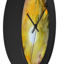 Yellow Purple Artsy Sun WALL CLOCK Watercolor Decor