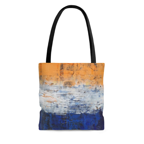 Edgy TOTE BAG Grungy Streetwear Style orange blue
