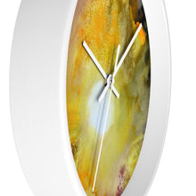 Yellow Purple Artsy Sun WALL CLOCK Watercolor Decor