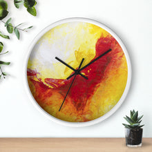 Bold Yellow Red Abstract Modern Art WALL CLOCK
