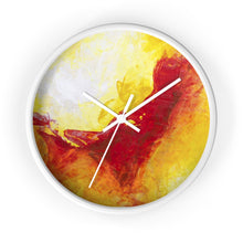 Bold Yellow Red Abstract Modern Art WALL CLOCK