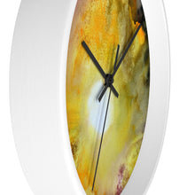 Yellow Purple Artsy Sun WALL CLOCK Watercolor Decor