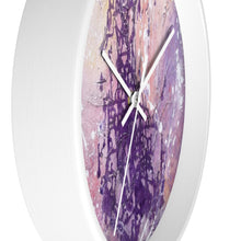 Purple Art WALL CLOCK Multicolored Abstract Style
