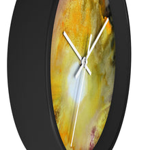Yellow Purple Artsy Sun WALL CLOCK Watercolor Decor