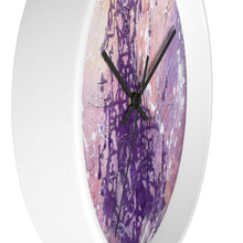 Purple Art WALL CLOCK Multicolored Abstract Style