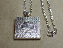 Solar Plexus 3rd CHAKRA Pendant - Handmade Silver-Plated Yellow Square
