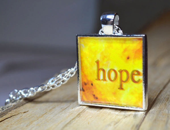 HOPE Necklace Word Art Pendant #6006