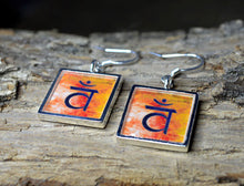 SACRAL CHAKRA Jewelry, Orange Dangle Earrings, handmade - Yoga Gifts