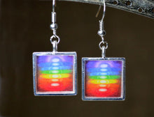 CHAKRA COLORS Rainbow Dangle Earrings - Yoga Jewelry Multi-colored
