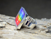 CHAKRA COLORS - Multi-Colored, handmade Art Ring, Yoga Gifts