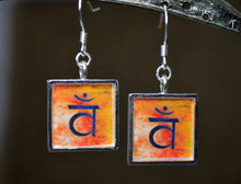 SACRAL CHAKRA Jewelry, Orange Dangle Earrings, handmade - Yoga Gifts