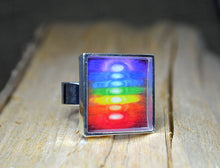 CHAKRA COLORS - Multi-Colored, handmade Art Ring, Yoga Gifts