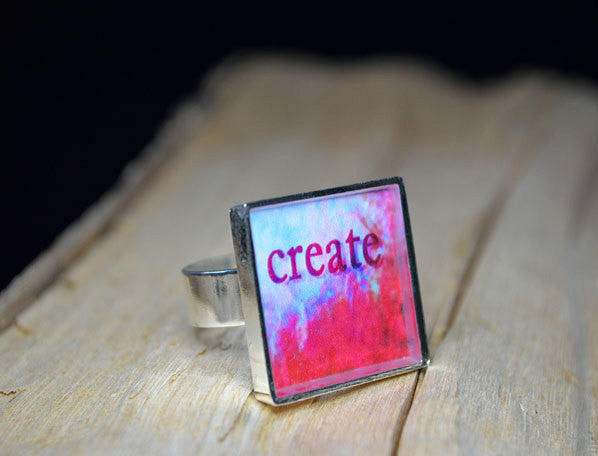 CREATE - Adjustable Handmade Resin Ring