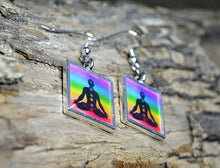 YOGA Earrings, Chakra Jewelry Colorful Rainbow Colors, 7 Chakras