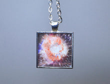 BROWN ORANGE Jewelry, Abstract Art Pendant, Unique handmade gifts, Cosmic