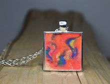 BIRD OF PARADISE - Handmade Abstract Art Pendant #1025