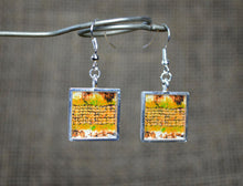 MUSTARD YELLOW / Ochre handmade Dangle Earrings, square, modern art