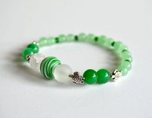 Green SEA TURTLE Beads Bracelet - Aventurine, beaded, stretchy