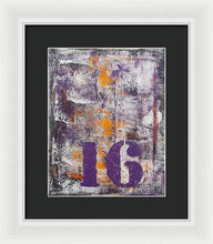 LUCKY NUMBER 16 - Framed Print #1061