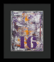 LUCKY NUMBER 16 - Framed Print #1061