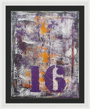 LUCKY NUMBER 16 - Framed Print #1061