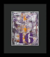 LUCKY NUMBER 16 - Framed Print #1061