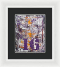 LUCKY NUMBER 16 - Framed Print #1061