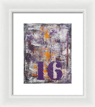 LUCKY NUMBER 16 - Framed Print #1061