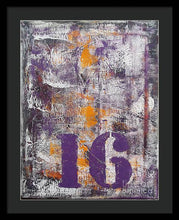 LUCKY NUMBER 16 - Framed Print #1061