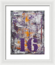 LUCKY NUMBER 16 - Framed Print #1061