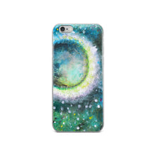 Beautiful Moon IPHONE CASE Green Art Painting