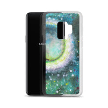 PHONE CASE Cover with Moon for Galaxy - Green Abstract Artsy