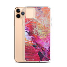 Artsy Heart IPHONE CASE for iPhones printed with Pink Orange Abstract Art