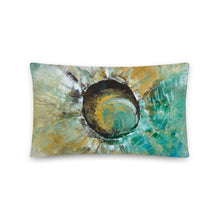 Unique Artsy THROW PILLOW Earthy Neutral Turquoise