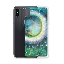 Beautiful Moon IPHONE CASE Green Art Painting