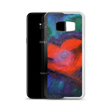 Red Heart Samsung Galaxy PHONE CASE Art Blue Red