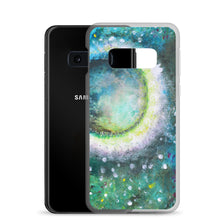 PHONE CASE Cover with Moon for Galaxy - Green Abstract Artsy